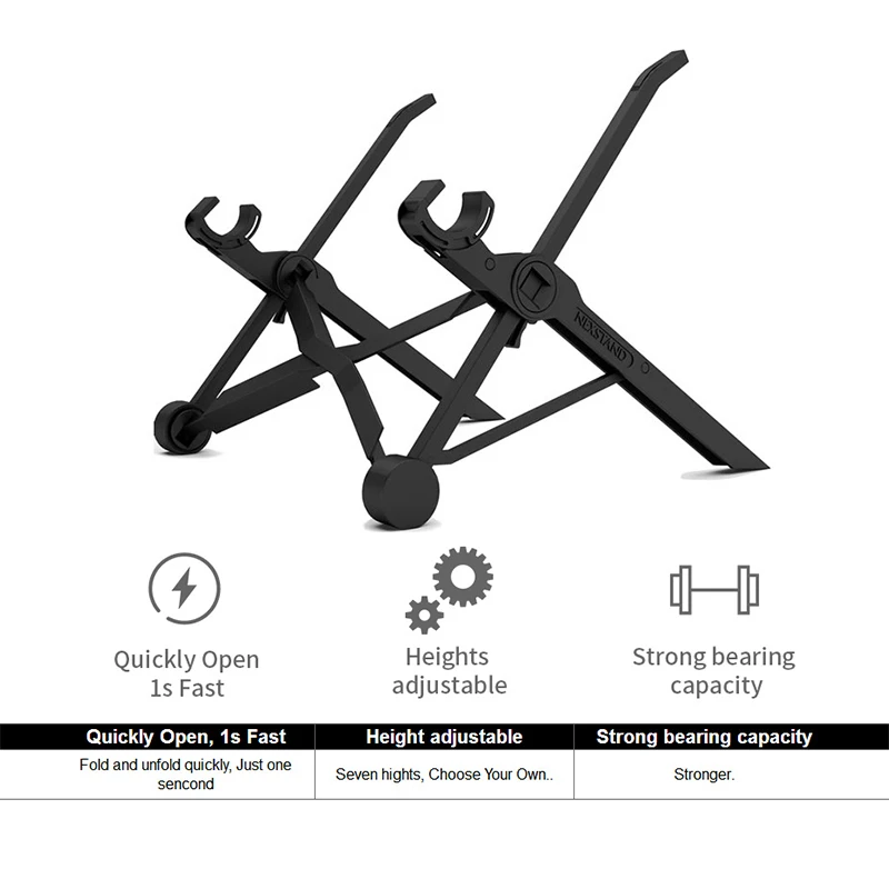 NEXSTAND K2 Laptop Stand Folding Adjustable Rack Portable Table For Notebook Office Lapdesk Ergonomic Holder | Автомобили и