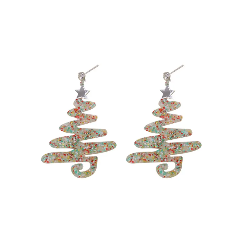 

Acrylic Christmas Tree Dangle Earrings Star of Bethlehem Stud earrings Long Hanging Earrings Christmas Eve Party Women’s Earring