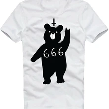 E1Syndicate футболка злой медведь 666 оккультный Антихрист пентаграмма