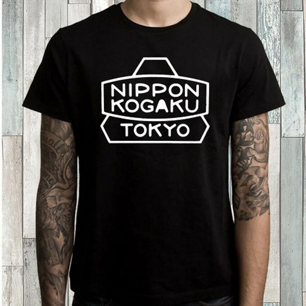 Мужская черная футболка с логотипом Nippon Kogaku размер S M L XL 2XL 3XL круглым вырезом |