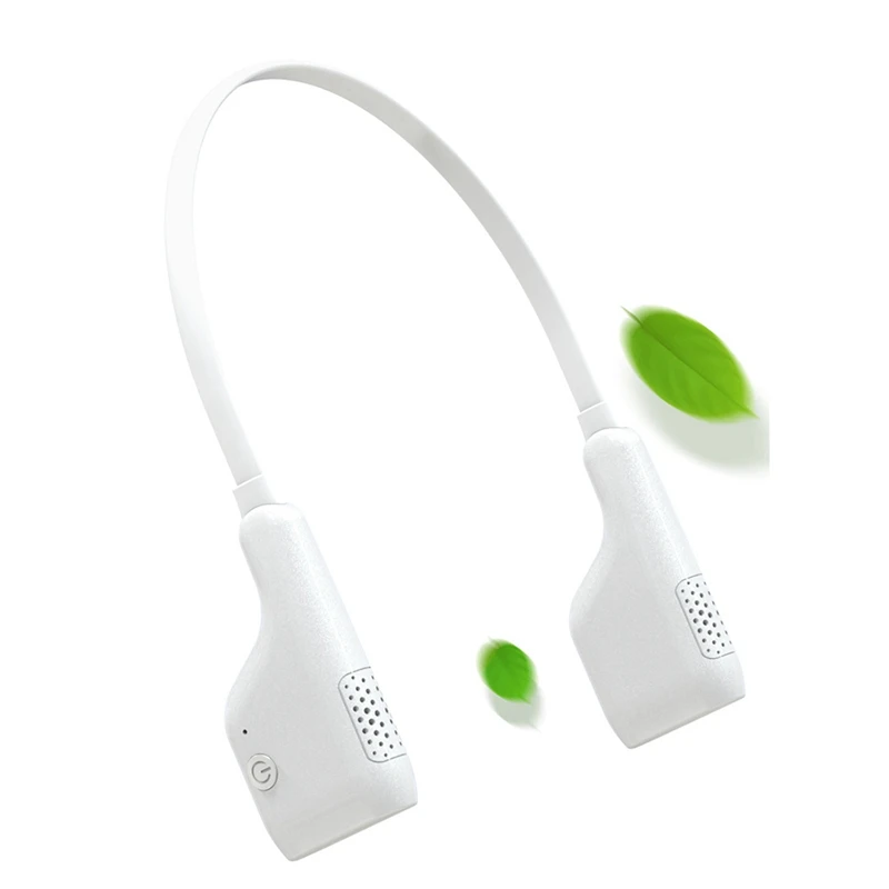 

2 Pcs Mini Portable USB Hanging Neck Air Purifier Wearable Hands-Free Negative Ion Air Cleaner Low Noise Grey & White