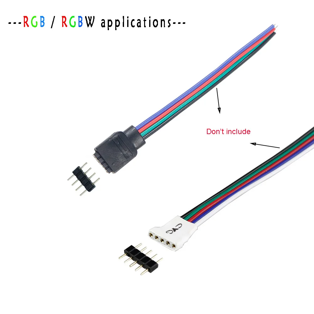 10 шт. 4 контактный 5 коннектор RGBW для 5050 3528|rgbw connector|connector rgbrgbw 5pin |