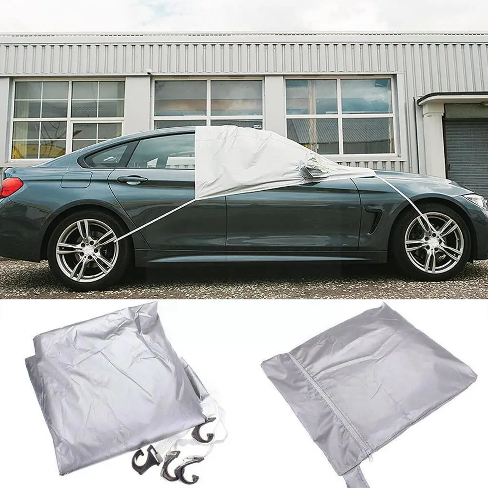 

Car Sun Half Cover Car Clothing Front Glass Windshield Frost And Fit Cover Heat Universal Sun L2S4
