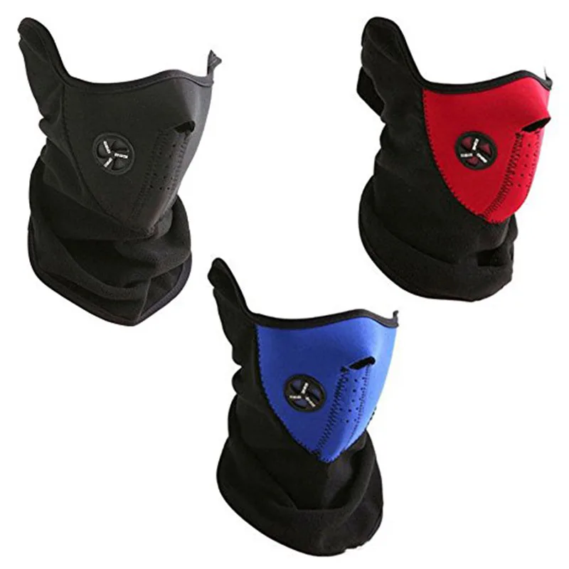Зимняя полумаска для лица теплая маска ветрозащитная Пылезащитная езды на