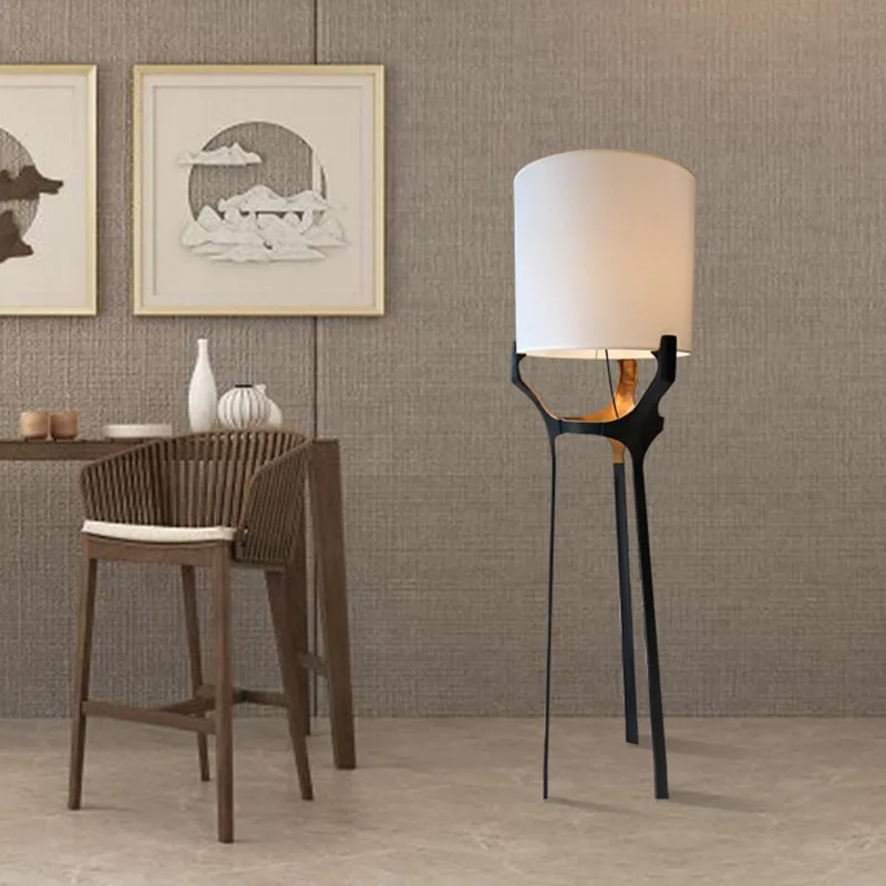 Светодиодная Напольная Лампа из простой китайской ткани индивидуальный