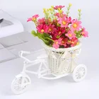 Ваза для цветов ручной работы в виде велосипеда из ротанга г., корзина для цветов на велосипеде, ваза для цветов, горшки, контейнер для хранения, подарок, украшение для дома, сада, свадьбы