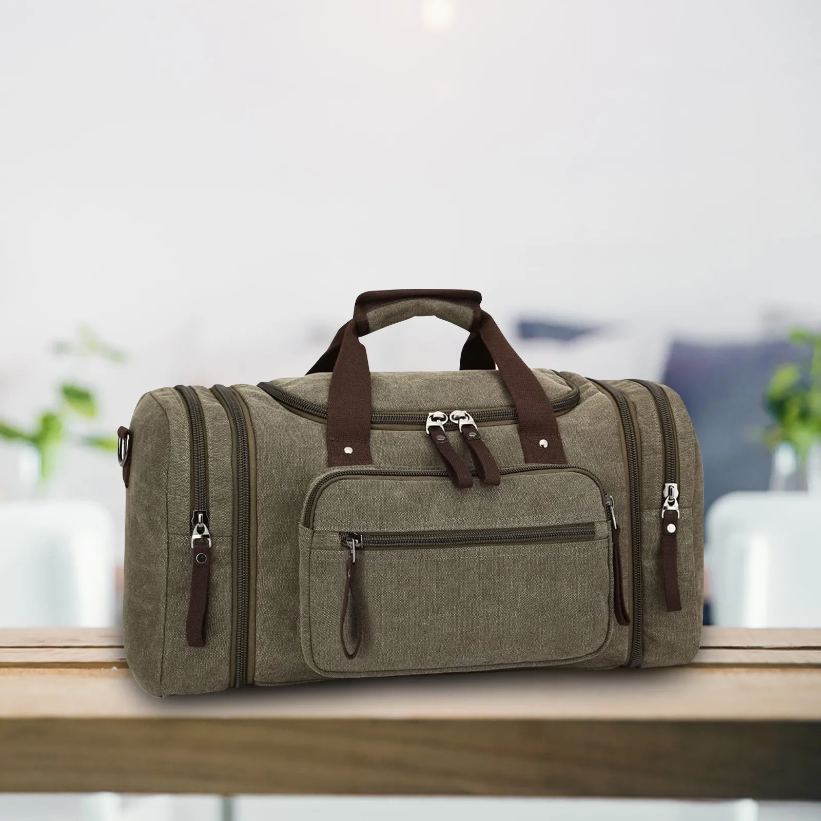 Холщовая дорожная сумка в стиле ретро вместительный ручной чемодан тоут