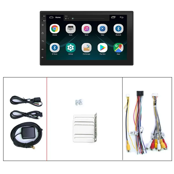 Авто Android 8,1 gps полный сенсорный 7 дюймов емкостный сенсорный экран Экран WI-FI Mirrorlink Bluetooth записей вождения автомобиля аудио - Цвет: no camera