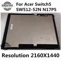 original new 12 lcd assembly touch screen for acer switch 5 sw512 n17p5 qhd 2160x1440 digitized display 1 in 2 notebook panel