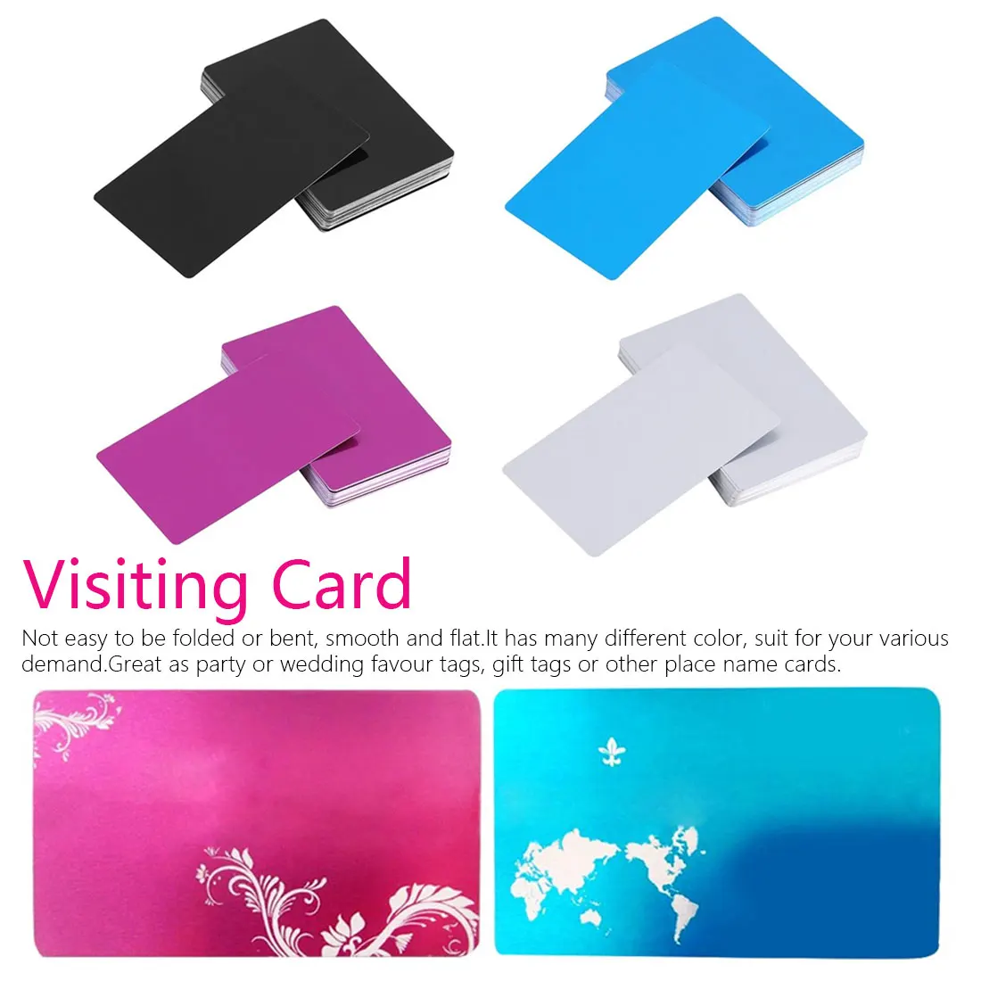 100 шт./лот многоцветные металлические листы из алюминиевого сплава тестовый