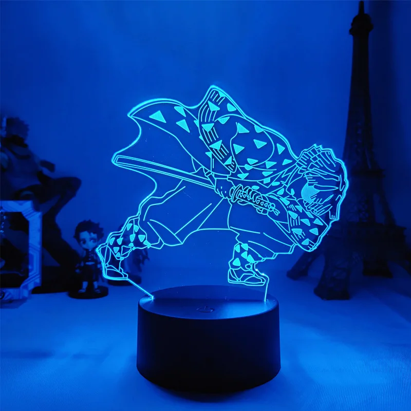 

Anime Demon Slayer Night Light Agatsuma Zenitsu Figure 3d Acrylic Lamp for Kids Child Bedroom Decor Kimetsu No Yaiba Gift Nights