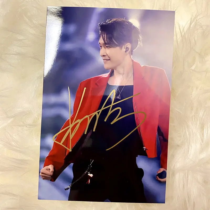 

Zhang Yixing LAY XingXing Подпись фото ручная подпись фото для коллекции фанатов