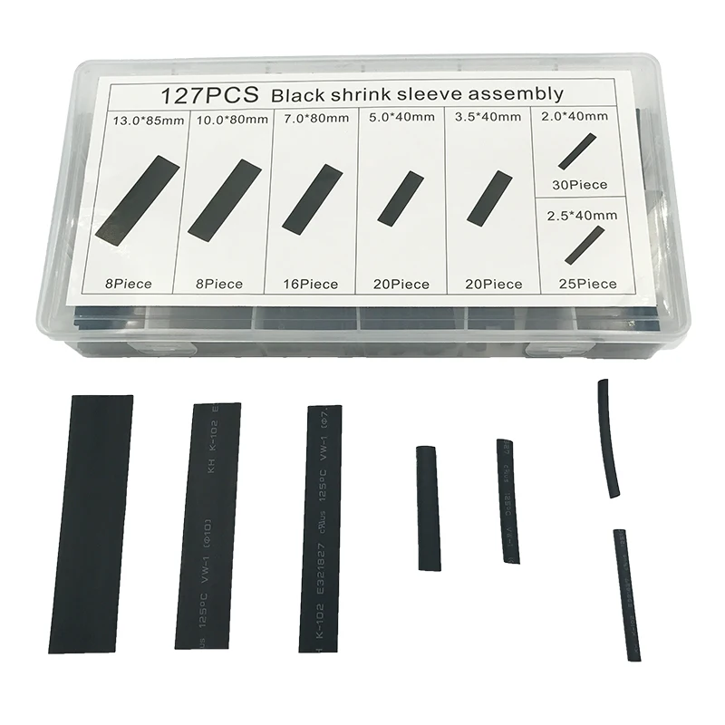 127 шт./компл. теплоизолирующая трубка-термоусадочная пленка для кабелей