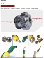 adaptor cga600 to 716 28unf for braze welding torch mapp propane gas torch heating solder burner adaptor catridge