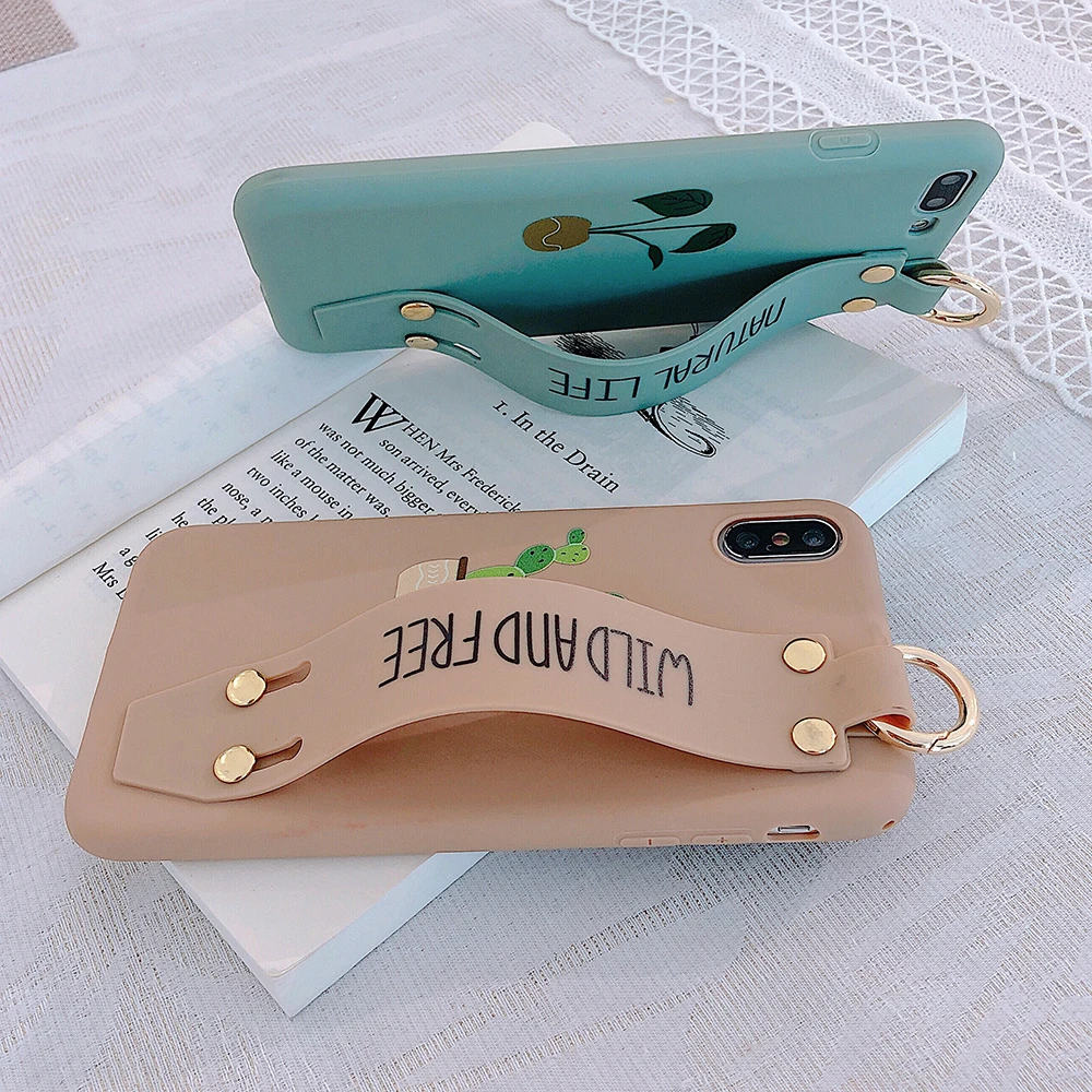 Стильный милый чехол для телефона с надписью «кактус» для iphone 11Pro Max XS MAX XR X 8 7 6 6s plus, мягкий чехол с кронштейном на запястье