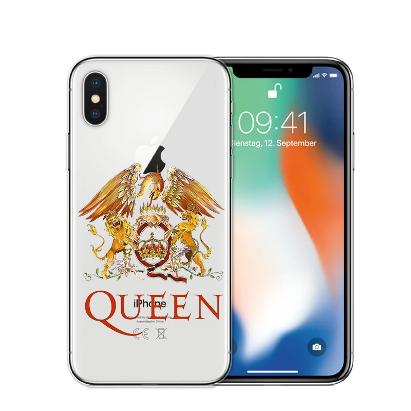 Freddie Mercury Queen Band Cell Phone Cover Case For iPhone 8 8Plus 7 7Plus 6 6S Plus 5S SE X XR XS Max Soft Silicone TPU Cases |
