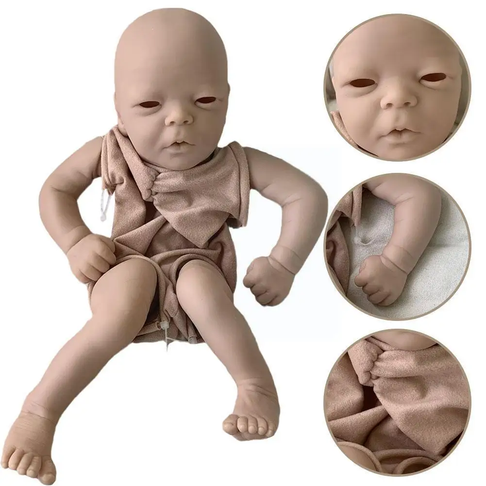 

17 Inch Silicone Simulation Baby Rebirth Doll Kit 43cm Doll Realistic Body Cute Parts And Soft Unassembled O5O2