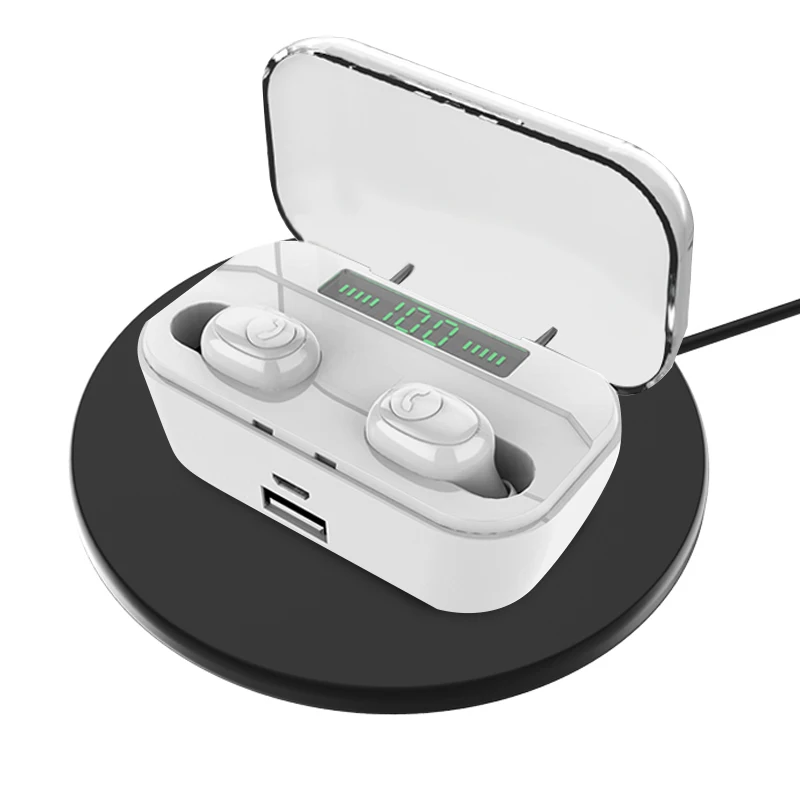 Мини Новые Bluetooth наушники G6s TWS IPX7 8D бас беспроводной зарядки светодиодный дисплей 3500 мАч многофункциональные наушники гарнитура