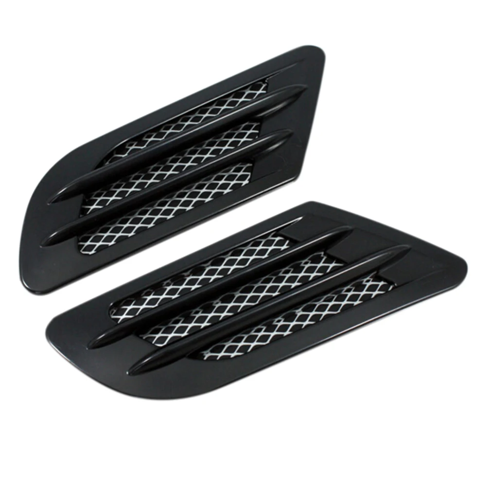 

2Pcs/Set High Quality Car Side Air Flow Vent for Fender Hole Cover Intake Grille Duct Decoration ABS Plastic Sticker