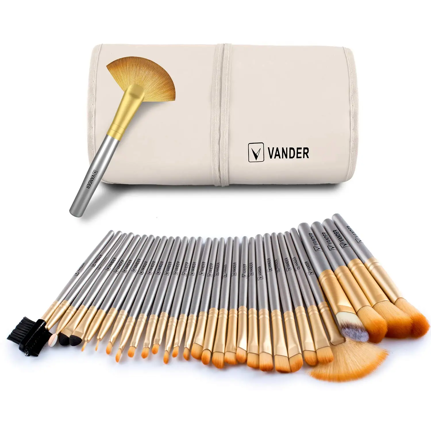 

Vander 32Pcs Makeup Brushes Professional Soft Cosmetics Make Up Set Kabuki Foundation Powder Eye Shadow Liner Blush Beauty
