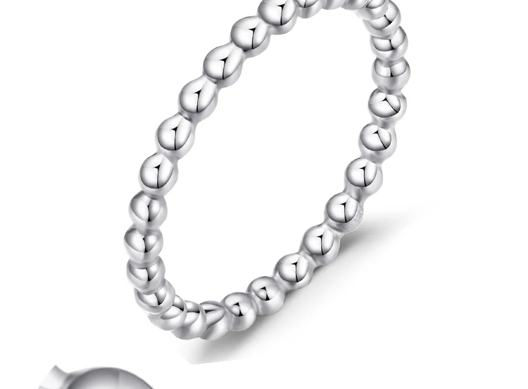Jewelrypalace стерлингового серебра 925 Bubble сердце укладки кольцо подарок обручальные кольца для Для женщин Лидер продаж для девочек Сталь ювелирные изделия