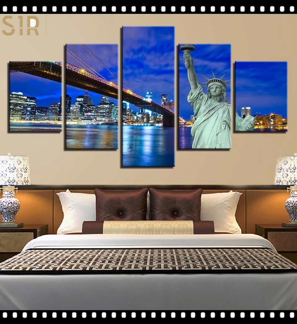 

World Famous Architecture Beauty HD Five Wall Painting Decorative Painting Anime Posters Wall Decor Anime Decor Room Decor