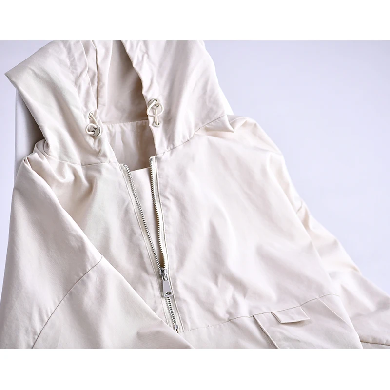 Платье средней длины с капюшоном MICOCO Q2325 Корейская версия свободного кроя