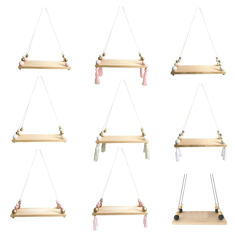 Newспальня настенные Висячие украшения кисточкой бусины кулон деревянная доска