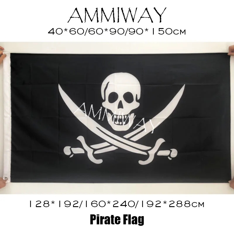AMMIWAY 90x15 0 см/128*192 см/160*240 см Мультяшные повязки на голову с черепом скрещенные