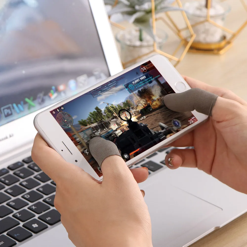 Светильник и дышащий мобильный напальчник чувствительной игровой контроллер с