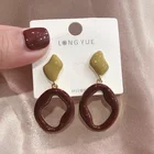 Серьги с геометрическим рисунком, холодный ветер, 2020