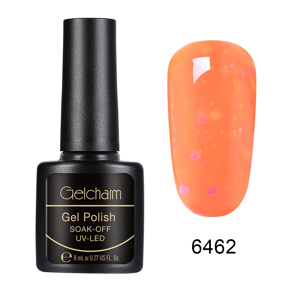 Gelcharm 8 мл сыр конфеты УФ-гель для ногтей используется с молочного цвета гель лак Полупостоянный все для маникюра дизайн ногтей гель - Цвет: 6462