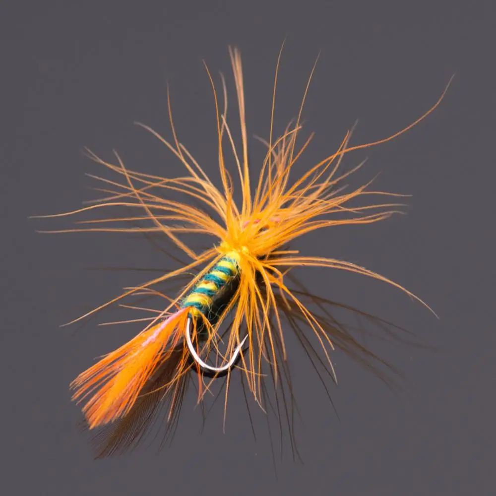 

40%HOT 32Pcs Various Dry Flies Fishing Tackle Trout Salmon Lure Baits with Hook Box