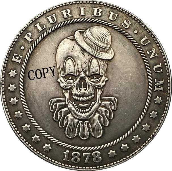Hobo Nickel 1878 CC копия монеты доллара США Моргана 179|Безвалютные монеты| |