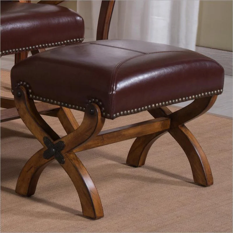 Европейский каркас из твердой древесины кресло для отдыха натуральной кожи