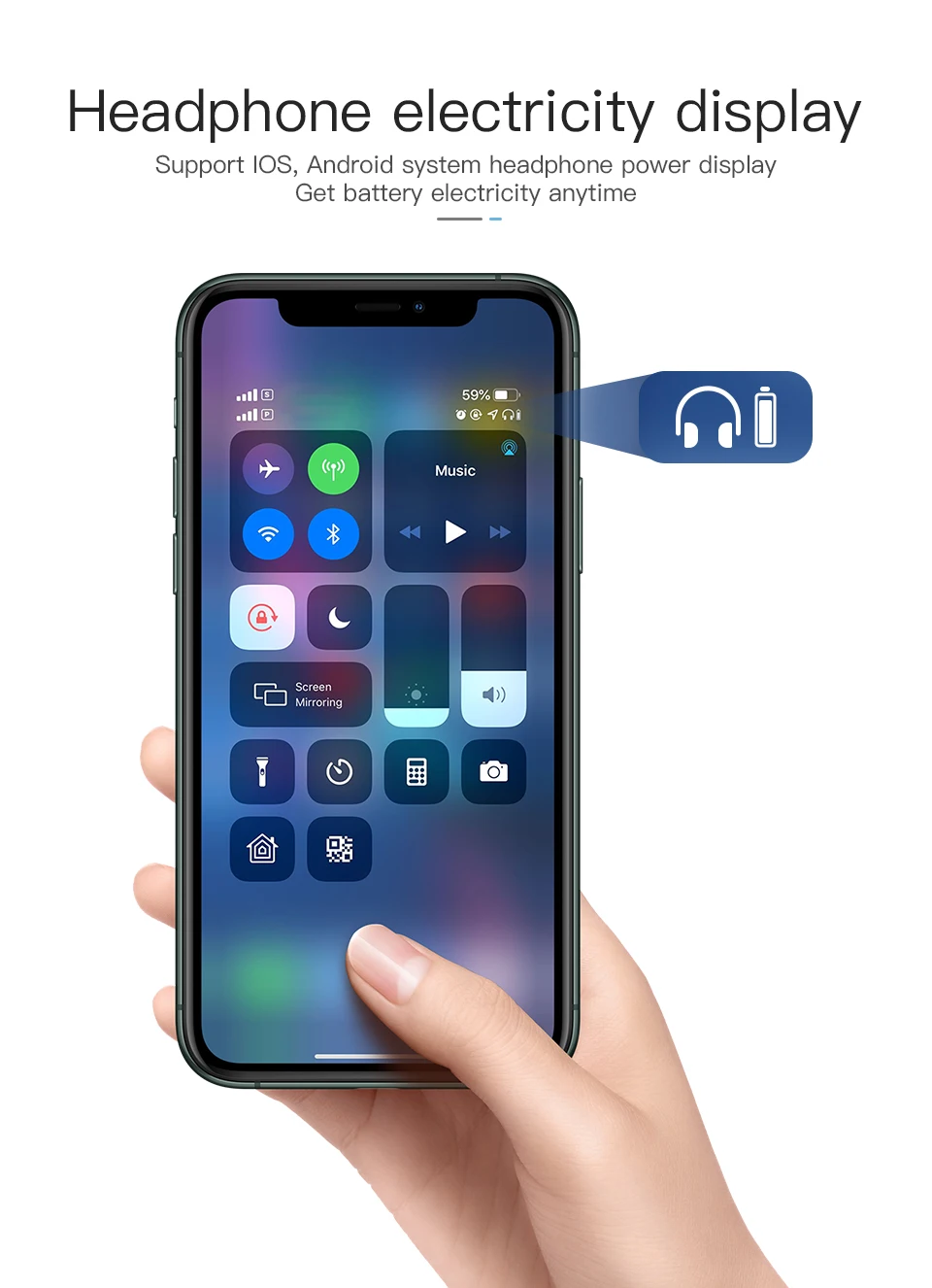 KUULAA, Bluetooth наушники, беспроводные наушники, шейные, спортивные, свободные руки, вкладыши, Bluetooth гарнитура для телефона, Fone de Ouvido
