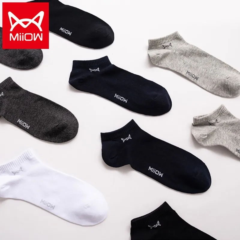 Boat socks men's comfortable breathable cotton socks 10 pairs of spring and summer thin socks