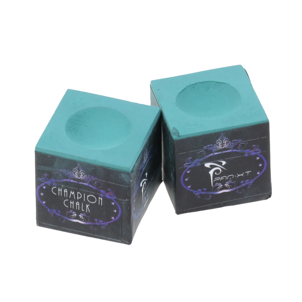 

MagiDeal Lightweight 2Pcs/set Snooker Billiard Chalk Pool Cue No-slip Chalk High Quality Accessory for Chalk Holder Green Blue