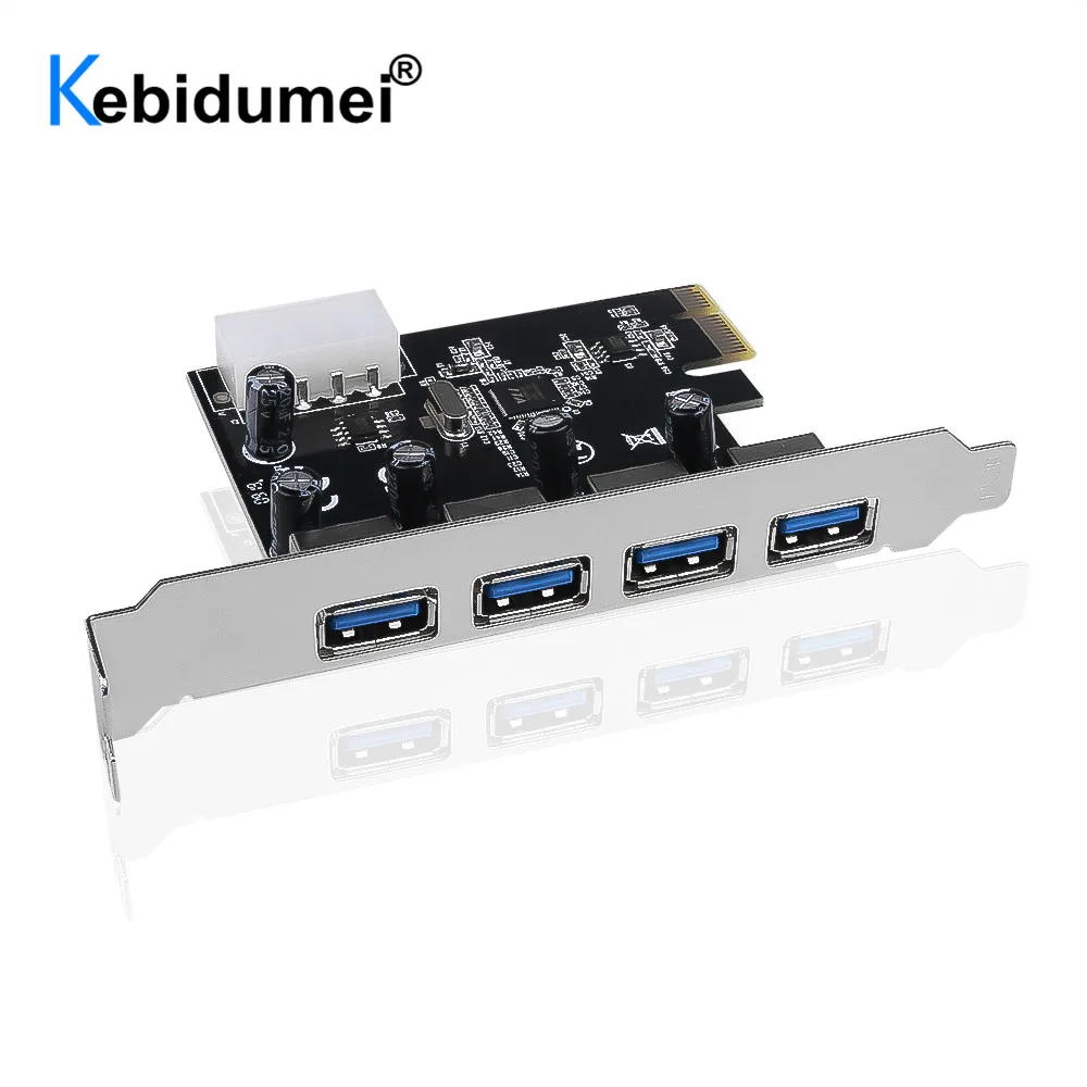 

USB 3,0 PCI-E адаптер расширения PCI-E 4 порта USB 3,0 HUB Controller карта адаптера для ПК, ноутбука PCI-E карта расширения