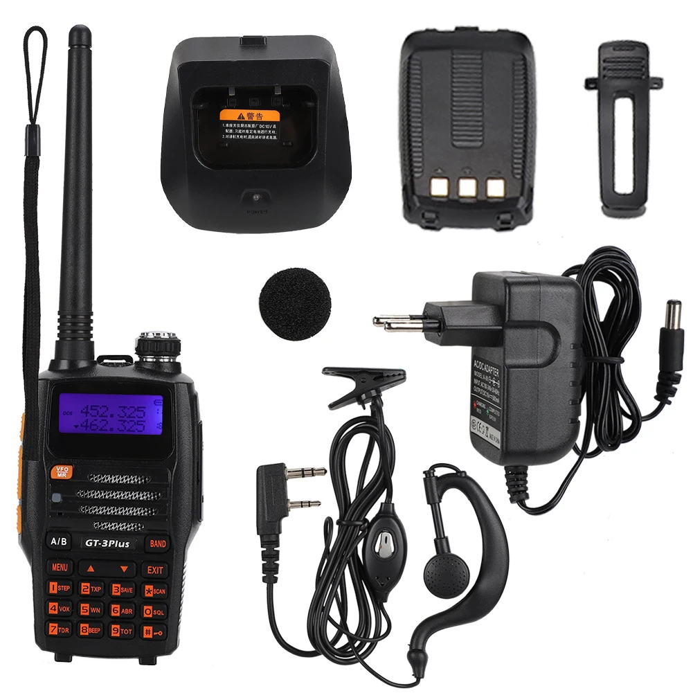 

Для GT-3PLUS Wireless VHF UHF радио Walkie Talkie с литий-ионной батареей UK 100-240V