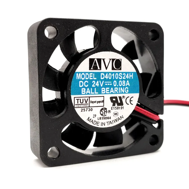 Бесшумный вентилятор AVC 4010 24V 0.08A охлаждения мощностью 4 см D4010S24H | Компьютеры и