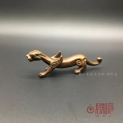 

Mini copper Flying Tiger pen holder ornament