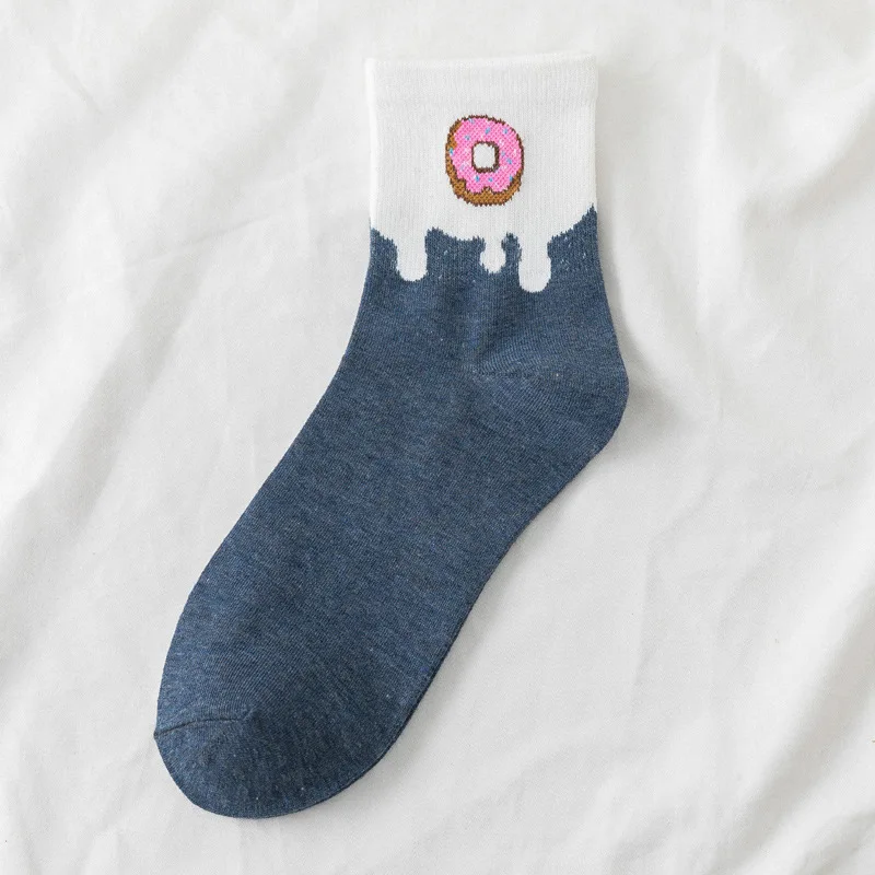 

Harajuku Cartoon Fruit Food Print Women Socks Funny Short Socks Female Cotton Breathable Ankle Socks Woman Sports Socks Student
