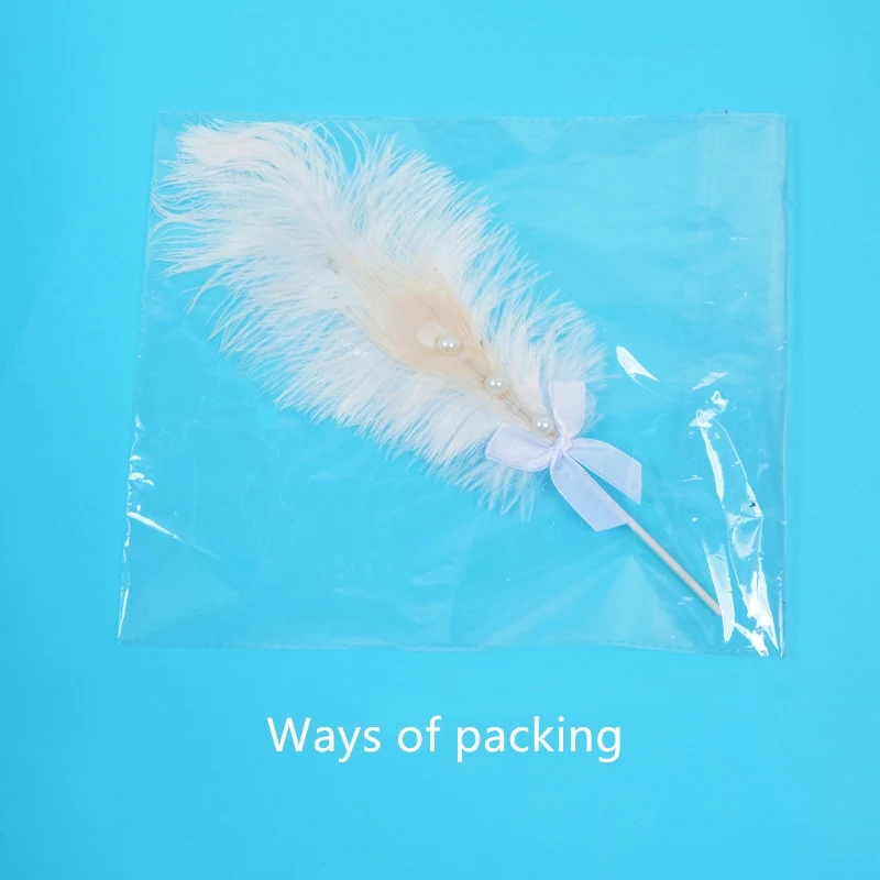 Жемчуг страуса Лебедь перо Торт Декор мороженое кекс Picks выбор Дети День рождения