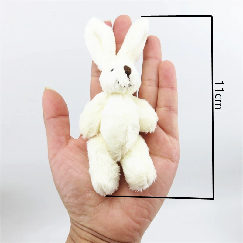 

11cm 12 Pcs PP Cotton New Mini Rabbit Bunny Plush Toy Stuffed Animal Wedding Christmas Birthday Decoration