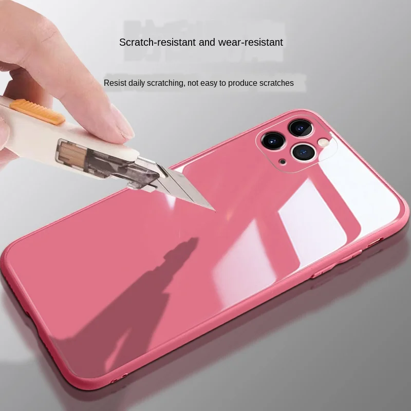 Роскошные жидкий силиконовый чехол для телефона из закаленного стекла IPhone 11 Pro Max