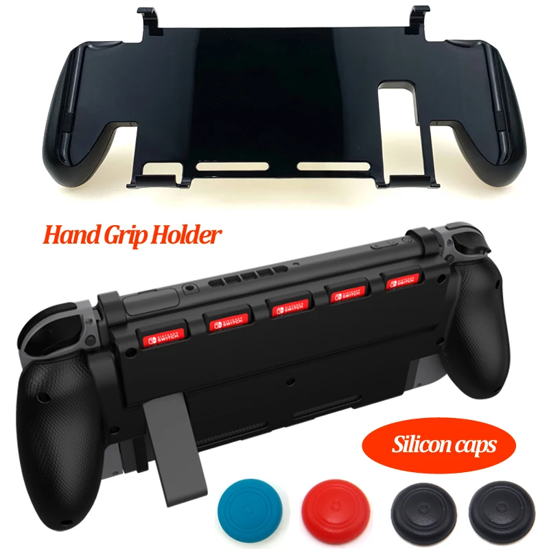 Hand Grip with caps Удобный эргономичный Чехол-грипстойка с 5 игровыми кнопками, хранение карт, игровая ручка, силиконовый чехол - Цвет: Hand Grip with caps