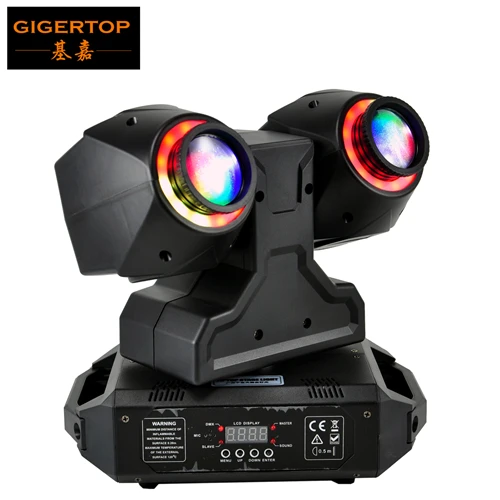 Gigertop 2x30 Вт Светодиодный светильник с движущейся головкой с Halo 5050 SMD RGB цветной Эффект Кольцо диско шар цветной яркий KTV светильник TP-L230 - Цвет: 1