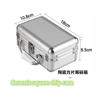 wholesale retail high grade professional aluminum chip boxes 40 code yard square ceramic chips poker coin carrying case