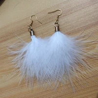 new feather earrings pink feather cute drop %d1%81%d0%b5%d1%80%d1%8c%d0%b3%d0%b8 copper top women fashion jewelry for catwalk hanging arrings brincos